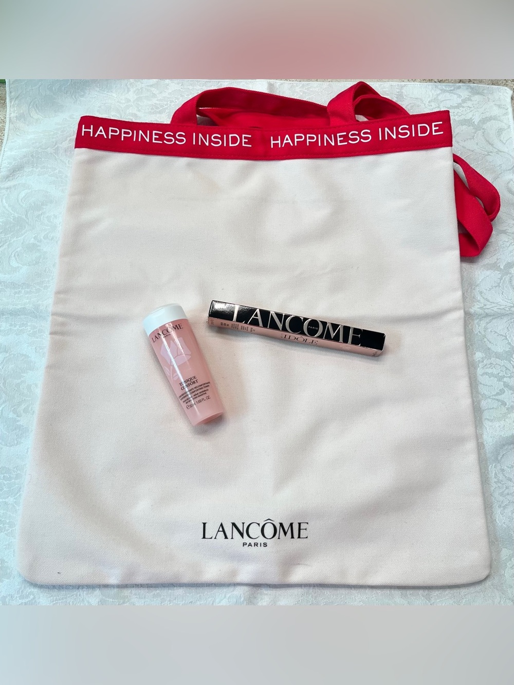 Lancome Lip Idôle Lip Shaper in Red Now! Facial Toner and Lancome Tote Bag NWT